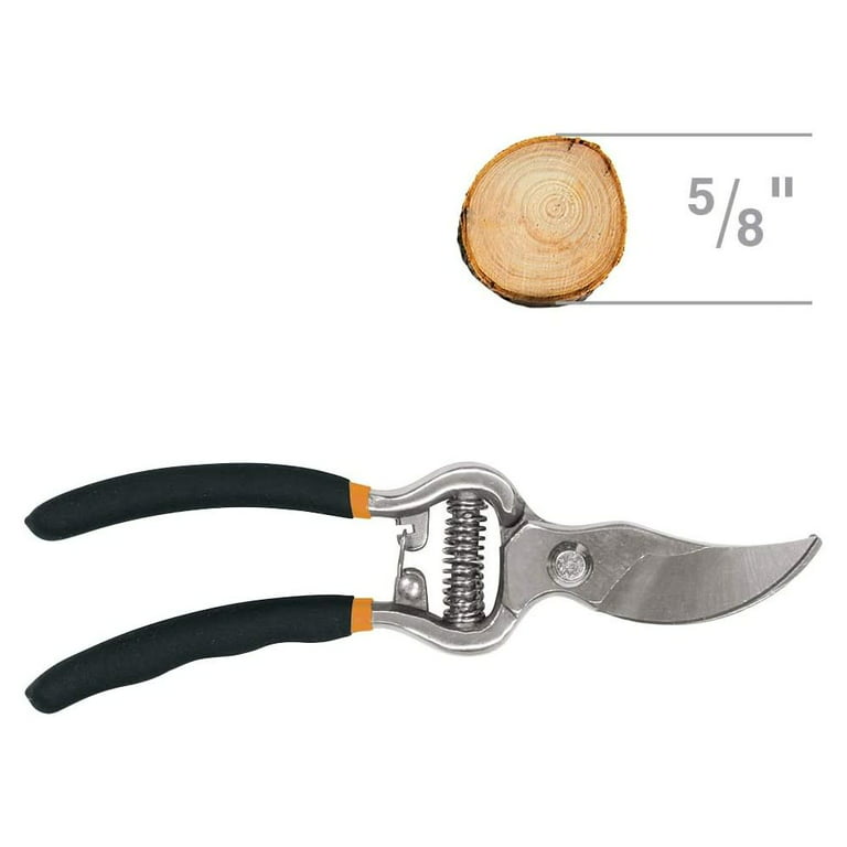Bypass pruner with wooden handles