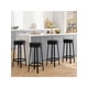 thumbnail image 1 of Qinaqin Set de 4 para Hogar Kitchen 360 Profundidadgrees Swivel Bar Stools PU Cuero Upholstered Counter Altura con Metálico Footrests Mid Century Moderno Style cm de, 1 of 7