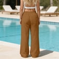 thumbnail image 6 of OGLCCG Wide Leg Pants Girls Summer Loose Vacation Beach Pants for Teens Lightweight Straight Leg Trousers with Pockets 3-14 Years, 6 of 7