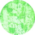 thumbnail image 1 of Ahgly Company Indoor Round Abstract Green Contemporary Area Rugs, 3' Round, 1 of 1