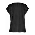 thumbnail image 5 of LASCANA Women's Ribbed Short Sleeve Top Textured Stitching, 5 of 6
