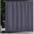 thumbnail image 3 of Ambesonne Damask Shower Curtain, Middle Eastern Swirly Art, 69"Wx75"L, Indigo Dark Khaki, 3 of 4