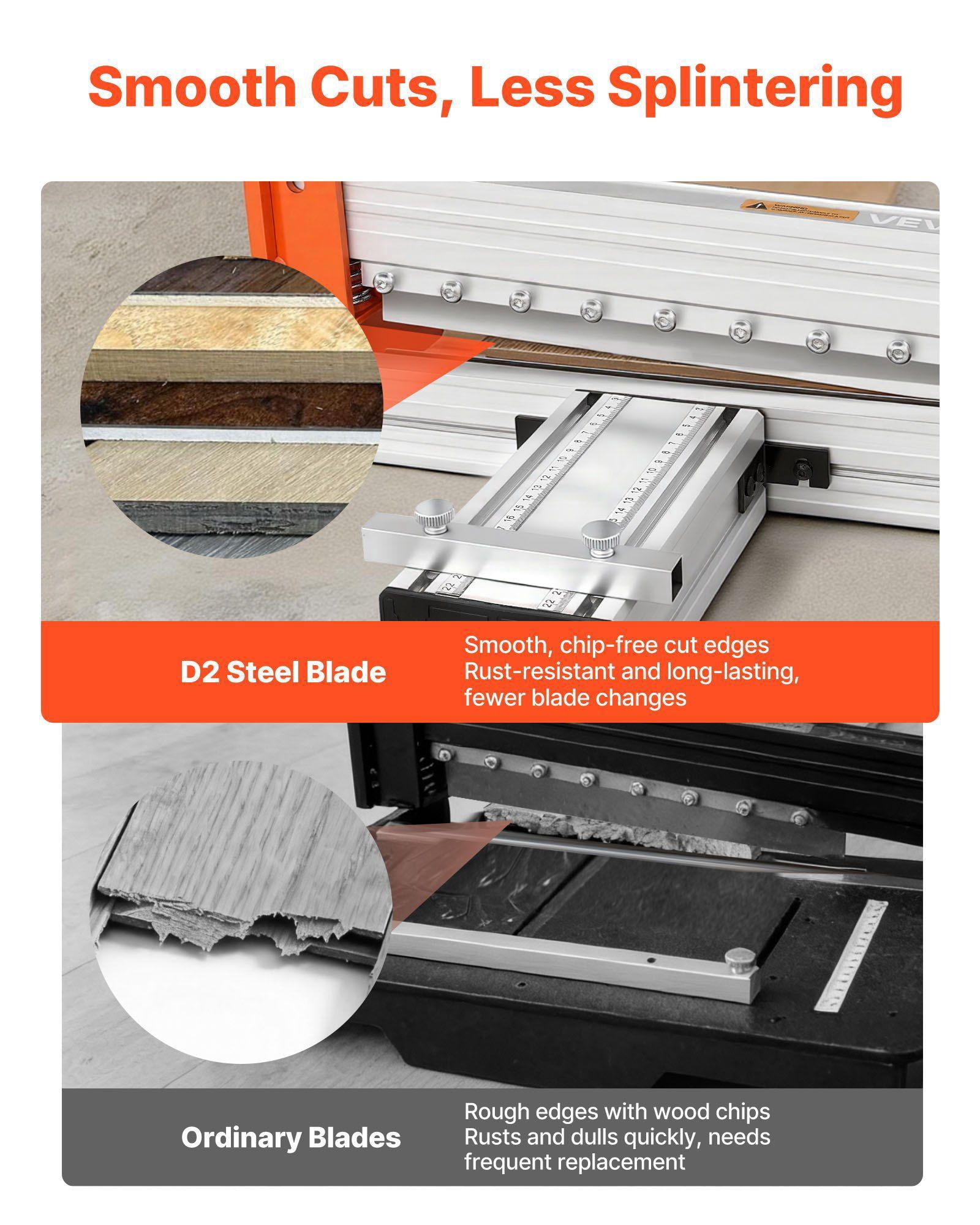 12 Inch Vinyl Floor Cutter 12mm Thick Laminate Flooring Cutter with Upgraded Labor Saving Aluminum Alloy Lever Telescoping Support Plate Cuts Engineered Wood LVT VCT SPC LVP WPC