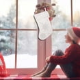 thumbnail image 4 of Vrorvz Snowflake Embroidered Christmas Stocking Christmas Decorations Christmas Ornaments Soft Lightweight Fabric Tree Fireplace Room Decor Adds Warm Festive Mood 17.7In White, 4 of 5