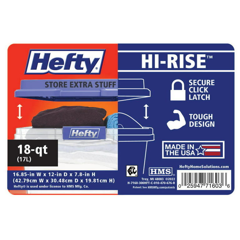 Hefty 18 qt. Storage Bin HFT-7160010665666 - The Home Depot