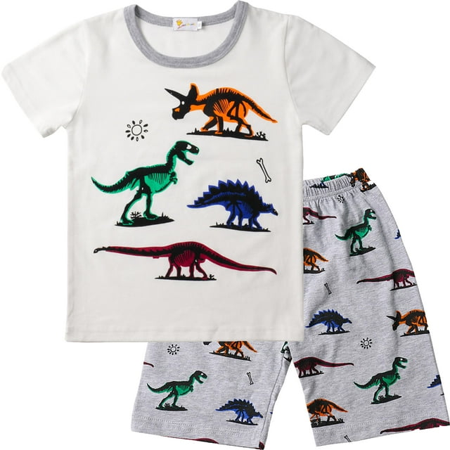 Little Hand Toddler Boys 100% Cotton Pajamas Kids Dinosaur Pjs 5t ...
