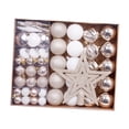 thumbnail image 2 of Adornos navideños de bolas, adornos navideños, regalo ideal y práctico, para de , decoraciones para árboles de para festivales de Blanco champán intenso, 2 of 8