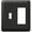 Black, variant on 3009145 WALL PLT RKR/TGL STL ALM Amerelle Devon Light Almond 2 gang Stamped Steel Rocker/Toggle Wall Plate (Pack of 1)