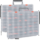 thumbnail image 1 of Paquete de 2 cajas organizadoras grandes de plástico transparente de 48 rejillas con divisores ajustables, organizadores de cuentas para guardar joyas, 1 of 8