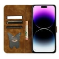 thumbnail image 6 of K-Lion for Samsung Galaxy A14 5G Wallet Case, Luxury PU Leather Magnetic Clasp Card Holder Cash Slot Flip Case Butterfly Cat Pattern Shockproof Phone Cover for Samsung Galaxy A14 5G ,Brown, 6 of 7