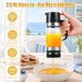 Honey Dispenser 12oz 2pack No Drip With Stand Gljar Syrup Easy One ...