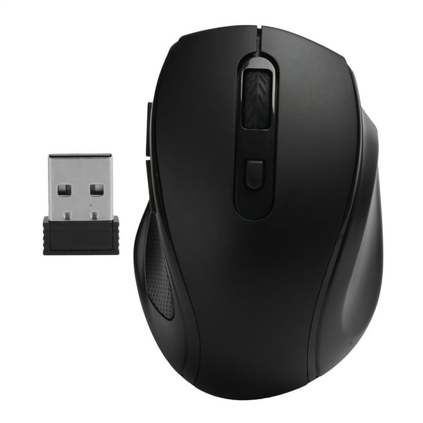 Ratón inalámbrico de 2,4 Ghz para oficina/juegos, ratones ergonómicos, accesorios para ordenador de escritorio, color negro