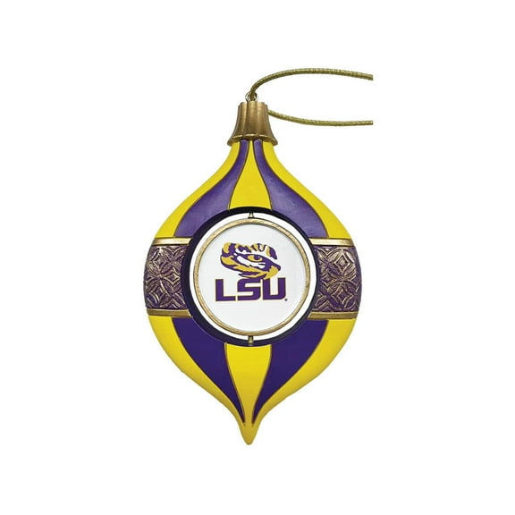 LSU Tigers Two-Piece 5.5" Spinning Bulb Ornament Set