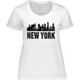 thumbnail image 3 of Inktastic New York Skyline Grunge Women's Plus Size T-Shirt, 3 of 5