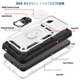 thumbnail image 2 of Military Grade Drop Impact for Samsung Galaxy A32 5G Camera Lens Slide Protection Case 360 Metal Rotating Ring Kickstand Holder Armor Shockproof Case For Samsung Galaxy A32 5G,
White+Black, 2 of 8