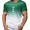 thumbnail image 4 of Fashion Gradient Poker Print T Shirts For Men Summer Daily O Collar Polyester Short Sleeve Tee Shirt Large Size Tops Clothing tzw, 4 of 7