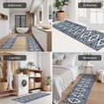 thumbnail image 5 of Blue Geometric Diamond Triangle Pattern Kitchen Rugs Sets Of 3,Kitchen Runner Rugs Non Skid Washable,Decorative Kitchen Floor Mats for Kitchen,Sink,Laundry,17"x30"+ 17"x47" + 17"x59", 5 of 6