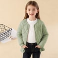 thumbnail image 2 of Loopsun Kids Quilted Jackets, Kids Boys Girls Quilted Long Sleeve Warm Outerwear Jacket Green, 13-14 Years, 2 of 5
