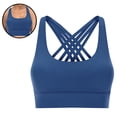thumbnail image 2 of Sujetador deportivo con tirantes acolchados y tirantes cruzados, sujetador deportivo a prueba de golpes para mujer, sujetador de yoga cómodo para ropa deportiva, 2 of 8