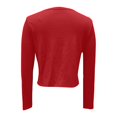 thumbnail image 7 of Lixiuxyad Women's Slim Fit Cardigan, V-Neck Long Sleeve Button-Up Cropped Knit Tops,Red, 7 of 7