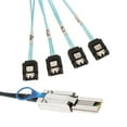 thumbnail image 4 of facefd Mini-SAS 26P SFF-8088 TO 4x SATA 7Pin 6Gb/s Adapter Cable 30AGW & Latch 2M, 4 of 9