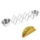 thumbnail image 1 of KAKOWELY Soporte para tacos de acero inoxidable, estante para tacos mexicanos con taza para salsa, estante para tacos de restaurante, estante de cocina, 1 of 4