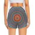 thumbnail image 4 of Vsdgher Mandala Print Women's Running Double Layer Shorts High Waisted with Pockets Elastic Yoga Workout Athletic Gym Sports, 4 of 8
