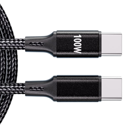 100W USB C Charging Cable Type C To Type C 1M Nylon Braided Fast Charging Cord For Phone 15 16 and More Gadgets