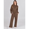 thumbnail image 3 of ORUYROP Women 2 Piece Outfits Sweatsuit Set 2023 Fall Oversized Half Zip Sweatshirt Wide Leg Sweatpant Lounge Set Tracksuit, 3 of 7