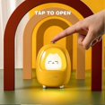 thumbnail image 3 of Night Light Children's Bedside Lamp Children's Day Gift Children's Room Decoration Kawaii Baby Night Light Yellow Kitten Portable Usb Charging Dimmabl, 3 of 5