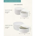 thumbnail image 5 of LAMINET 6 Piece Quilted Dinnerware Storage Starter Set - Includes 4 Plate Cases, 1 Cup Case & Platter Case - White 6400AC-FBM, 5 of 8