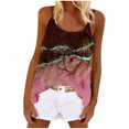 thumbnail image 2 of Puntoco Camisetas ajustadas para mujer, blusas casuales de moda para mujer, camisetas holgadas estampadas, camisolas de cuello redondo, 2 of 5