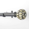 thumbnail image 3 of Deco Window 36 to 66 inches Adjustable Curtain Rod for Windows with MOP Finials (1'' Diameter, Grey), 3 of 5