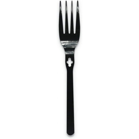 WeGo Fork Wego Polystyrene, Fork, Black, 1000/carton