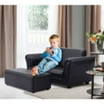 thumbnail image 3 of Kids Sofa Upholstered Lounge Children Couch Ottoman w/ Armrest, 3 of 10