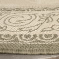 thumbnail image 4 of Safavieh Courtyard Gaus Oriental Indoor/Outdoor Area Rug, Natural/Olive, 6'7" x 6'7" Round, 4 of 9