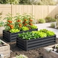 thumbnail image 2 of Outsunny 4' x 2' x 1' Set of 2 Raised Garden Bed, Grey, 2 of 10