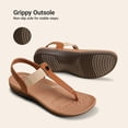 thumbnail image 4 of DREAM PAIRS Women's Orthotic Walking Sandals Comfortable Arch Support Sandals with Adjustable Straps Ergonomic Non-Slip T-Strap Dress Sandals for All-Day Wear, 4 of 8