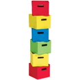 thumbnail image 3 of Guidecraft School Supply 6 piece Fabric Storage Bin Set in Multicolor, 3 of 3