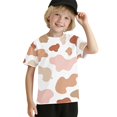 thumbnail image 3 of Coerni Kids Cow Print Shirt Boys & Girls Breathable Crewneck Short Sleeve Tees Colorful Cow Print Tops Casual Versatile Summer Outfit, 3 of 9
