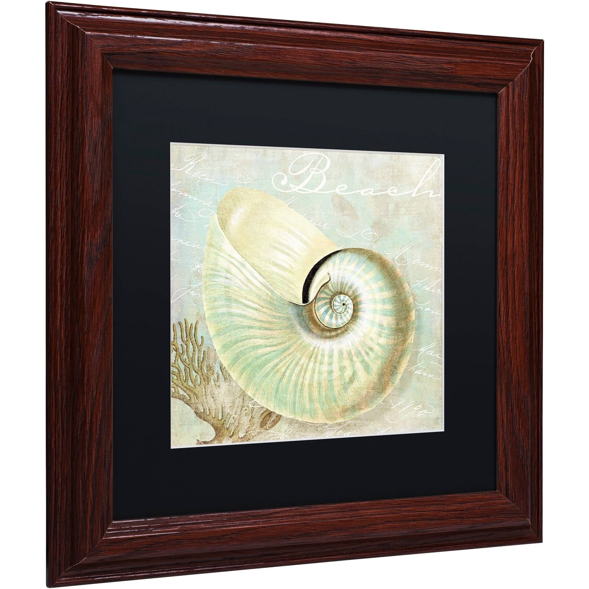 Trademark Fine Art "Turquoise Beach IV" Canvas Art by Color Bakery Black Matte, Wood Frame