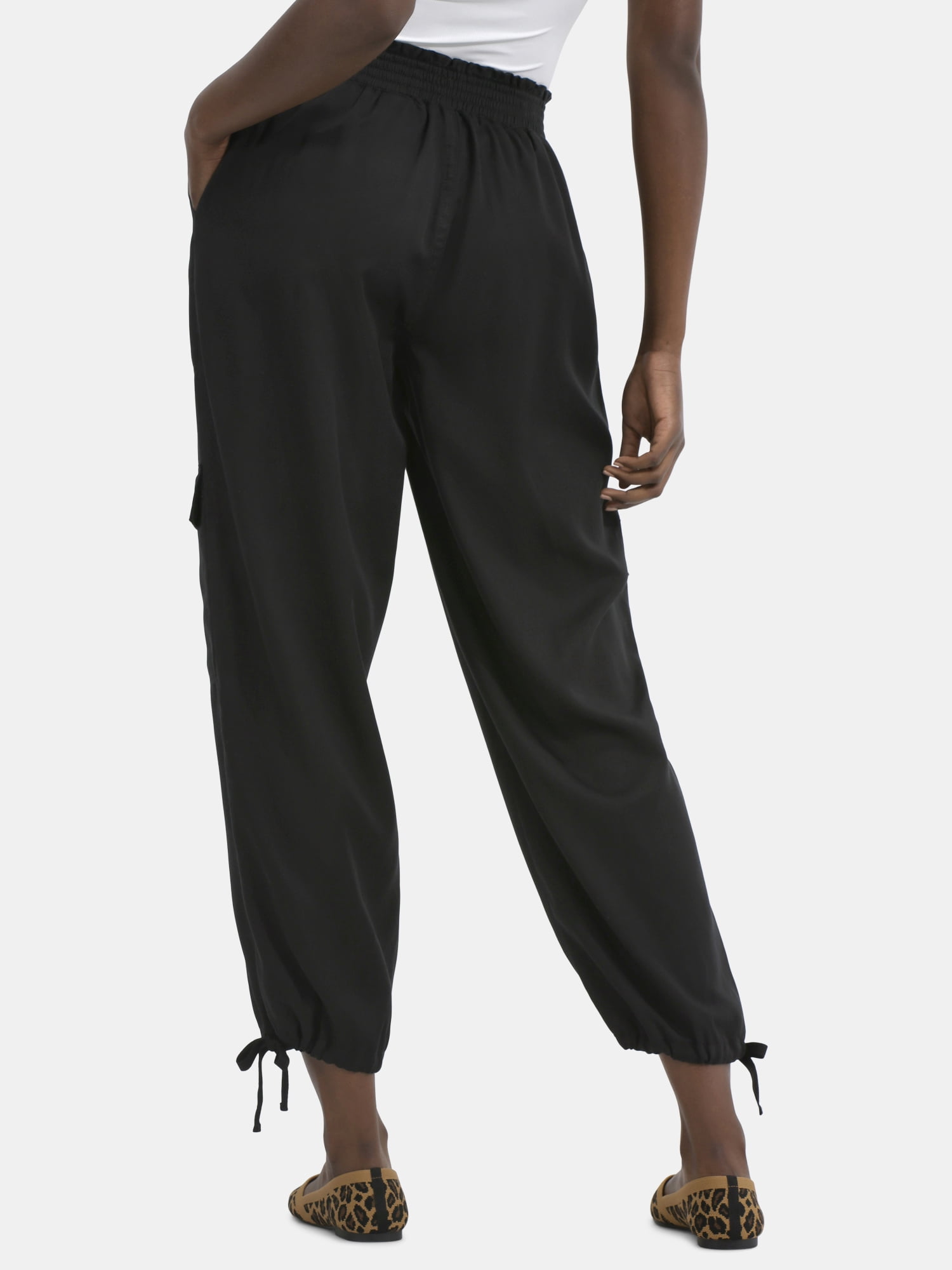 Time and Tru Women's High Rise Jogger Pants, 28" Inseam, Sizes XS-XXXL