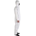 thumbnail image 2 of Traje protector desechable Mono con capucha Ropa de seguridad impermeable y transpirable (blanco, XL), 2 of 8