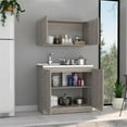 thumbnail image 4 of FM FURNITURE Perseus 2-Shelf Engineered Wood Cabinet Set in Light Gray, 4 of 8