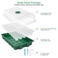 thumbnail image 4 of JORKING Seedling Trays Seed Starter Tray, 5-Pack 200 Cells Mini Propagator Plant Greenhouse Grow Kit with Humidity Vented Domes and Base for Seeds' Starting, Green, 4 of 7
