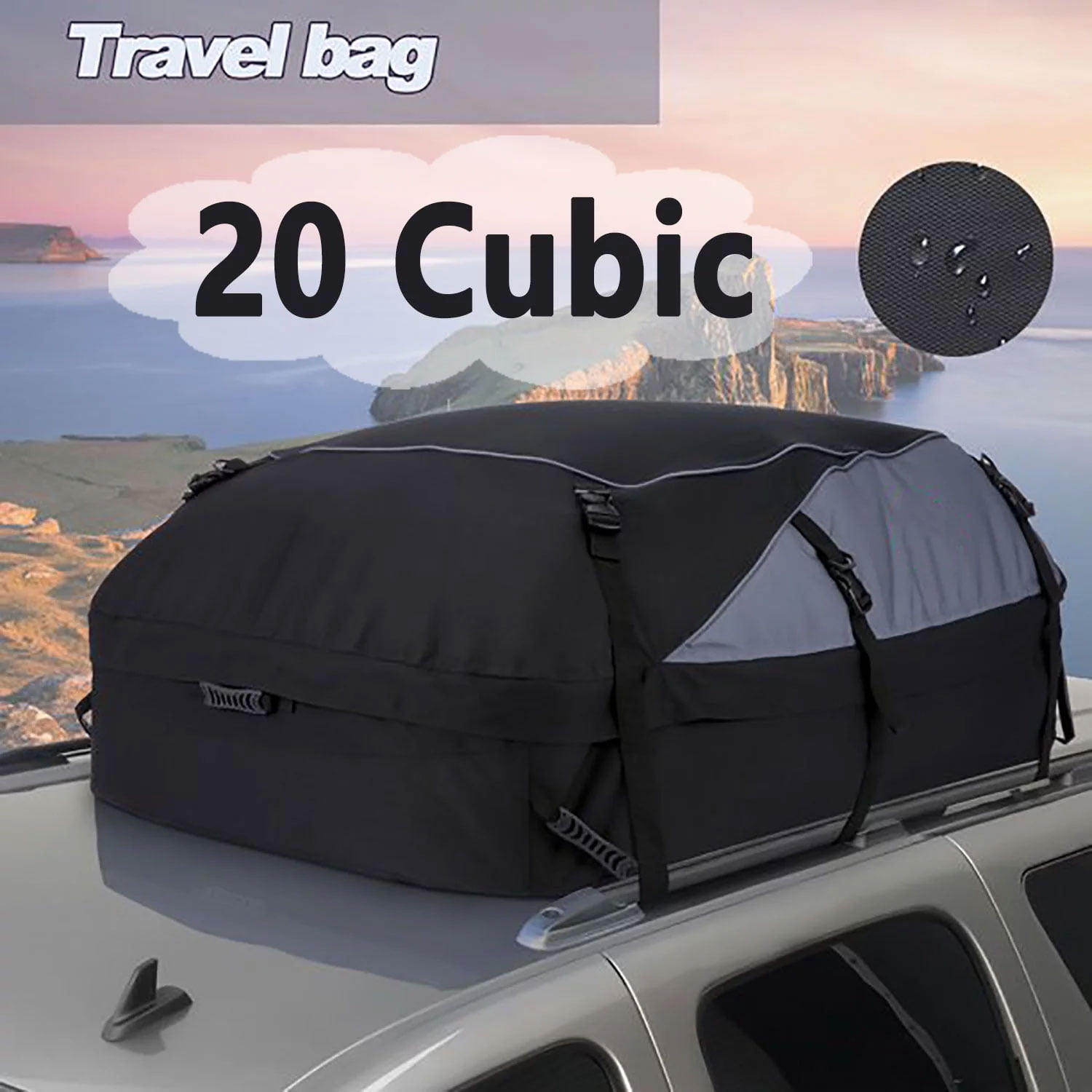20 Cubic Waterproof Duty Car Roof Top CarrierCar Cargo Roof Bag Car