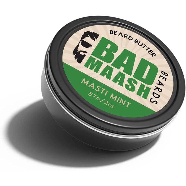 Badmaash Beards Beard Butter | Made in North America | 2oz Tin Infused with All-Natural Shea Butter | Extra Conditioning & Soothing Beard Butter for All Beard Types & Lengths