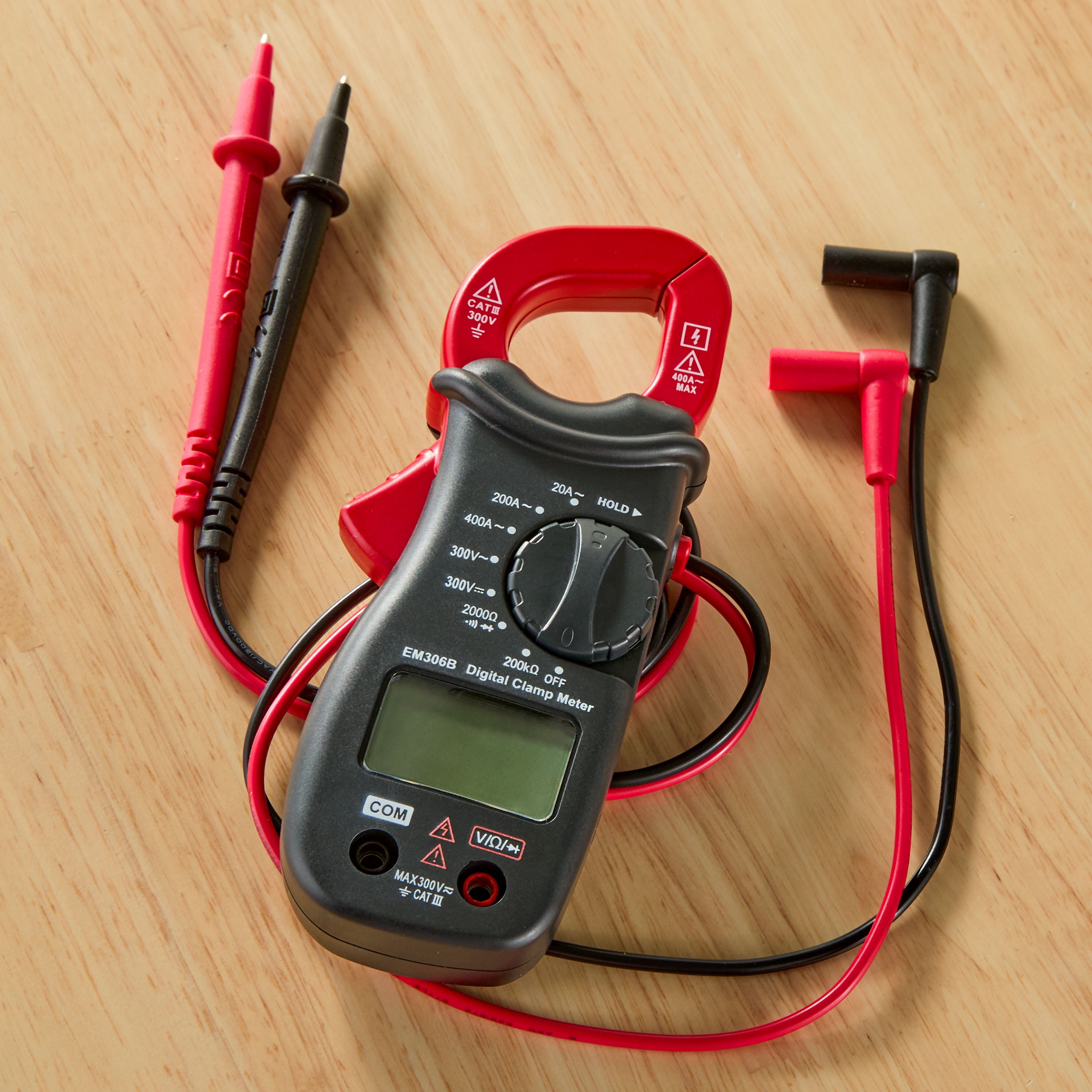 Hyper Tough Digital Clamp Meter Current Tester, TD35074B, 1-Piece