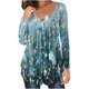 thumbnail image 1 of Camiseta de moda sexy informal para mujer, blusa estampada de manga larga con cuello en V y fruncido Fridja  bvmnju3863, 1 of 6