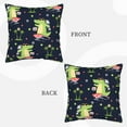 thumbnail image 7 of DouZhe Velvet Decorative Throw Pillow Covers Set of 2, Soft Square Cushion Cover with Invisible Zipper Crocodile Surfer Cartoon Trendy Printing, 20"x20", 7 of 7